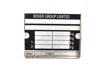 CHASSIS PLATE ROVER