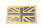 STICK ON BADGE UNION JACK CHROME